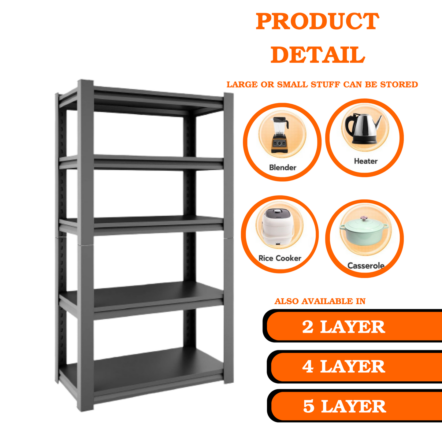 Steel Rack Boltless Multi Purpose Storage Shelf