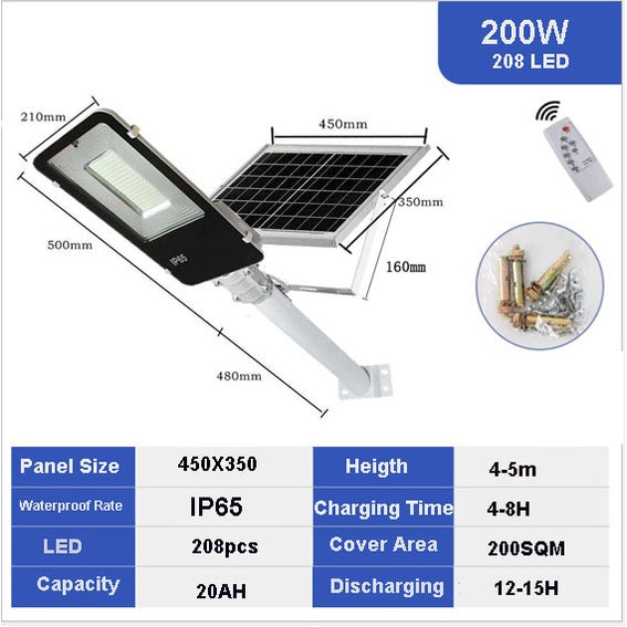 Solar Streetlights Integrated Design + Motion Sensor