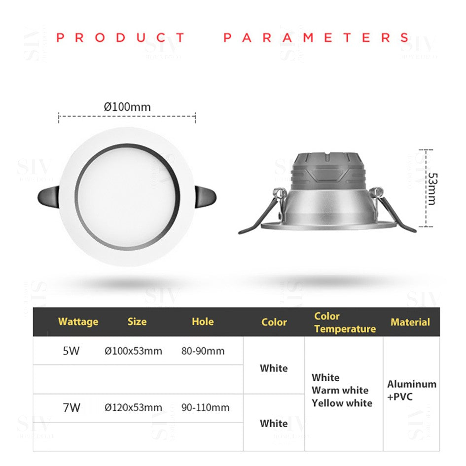 Round Recessed Pin Light