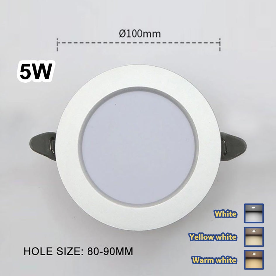 Round Recessed Pin Light 5W Tri Color