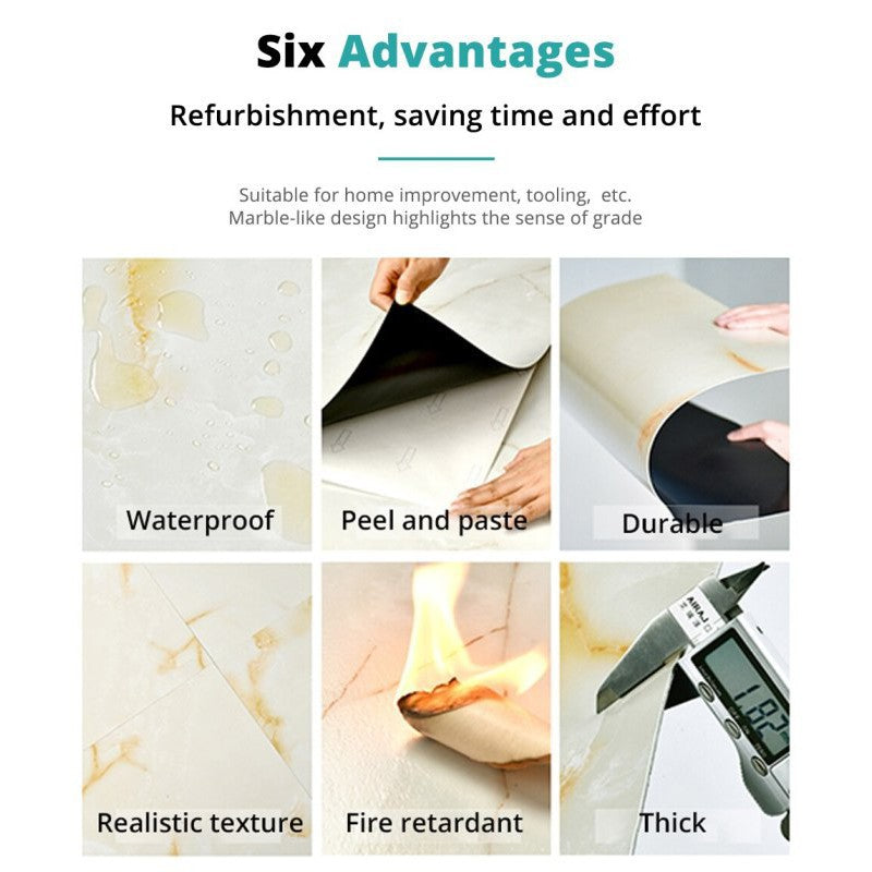 Siv 45 X 45Cm&60X60Cm Marble Vinyl Self-Adhesive Waterproof PVC Floor Stickers Home Office Flooring