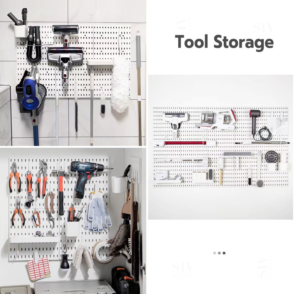 Pegboard Peg Board Organizer Accessories Shelf Wall Hanging Rack Shelves