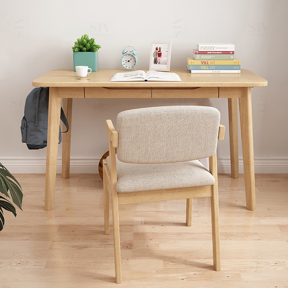 Big Solid Wood Computer Table Study Desk Home Office Desktop Working With Drawer